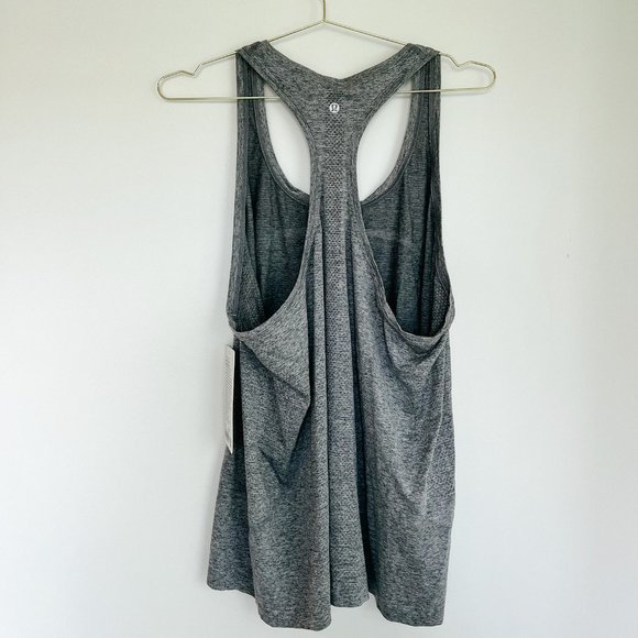 lululemon swiftly tech racerback tank 2.0 in slate/white - Picture 4 of 5